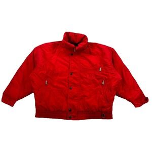 Bogner Ski Jacket Full Zip Button Up Hooded Red  Men's (Read Desc)